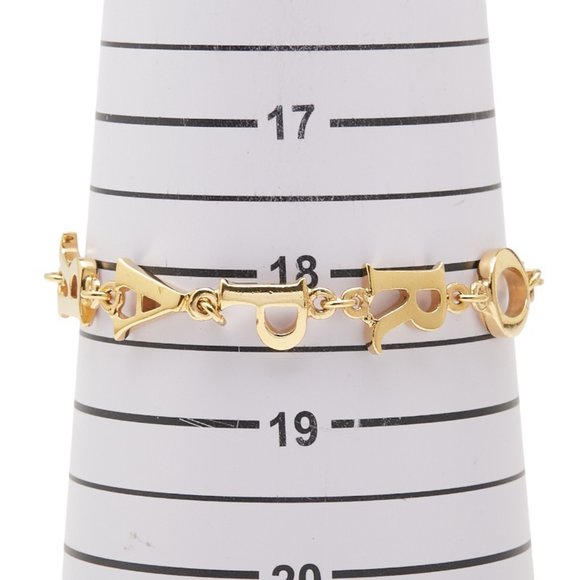 Christian Dior Dior logo bracelet, gold plated, for women.